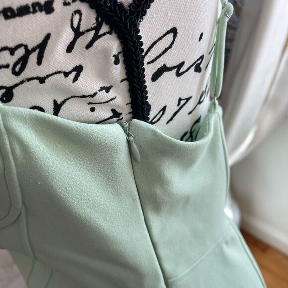 Mint Green Lace-Up Dress - Picture 6 of 9